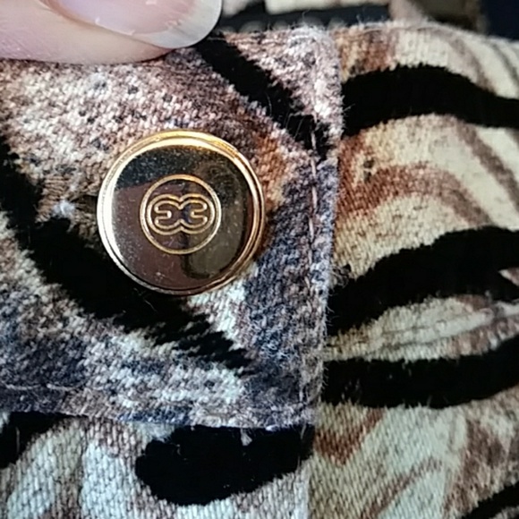 ESCADA STRETCHY ANIMAL PRINT JEANS, SML